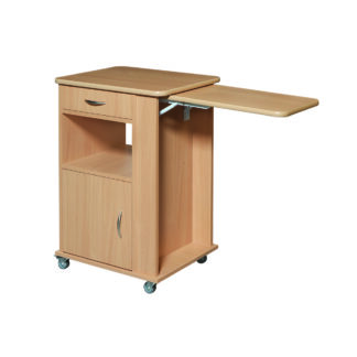 Κομοδίνο, Ξύλινο Τροχήλατο με Τραπεζάκι Bedside Cabinet, Wooden, with pull-out table