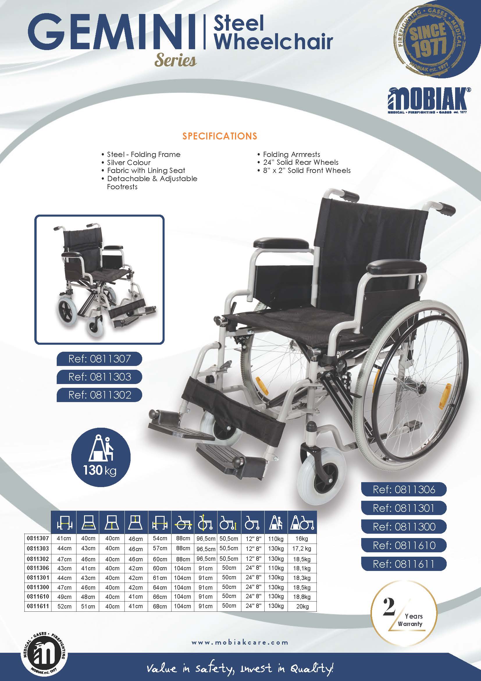 Gemini & Gemini Blue Wheelchair 