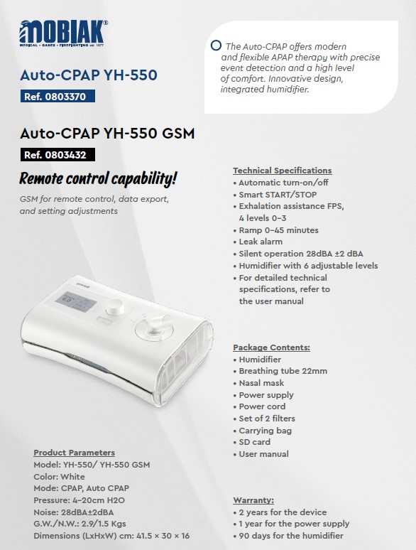 Auto-CPAP YH-550 GSM