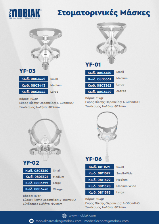 Φυλλάδιο YUWELL μάσκες